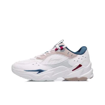 LiNing Cushioned Slip Resistant Rebound Low Top Running Shoes Women's Tea Orange Pink