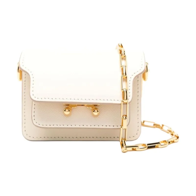 MARNI Calfskin Shoulder Bag Crossbody Bag Mini Women's Ivory White-0