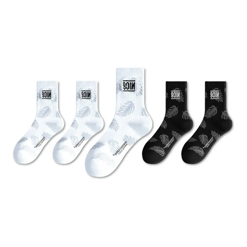 LUOLIAN Mid Calf Socks Unisex 5 Pack-12