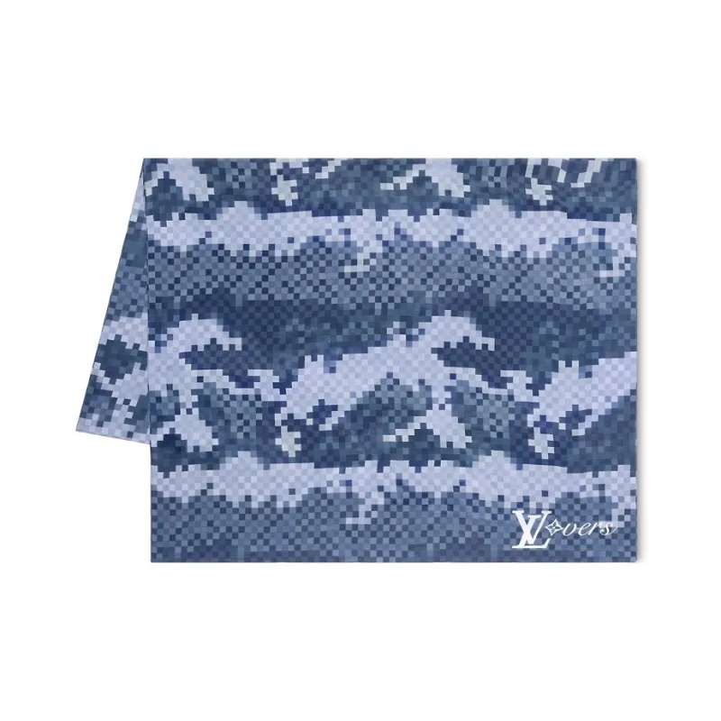 LOUIS VUITTON Knit Scarves Unisex Blue-1