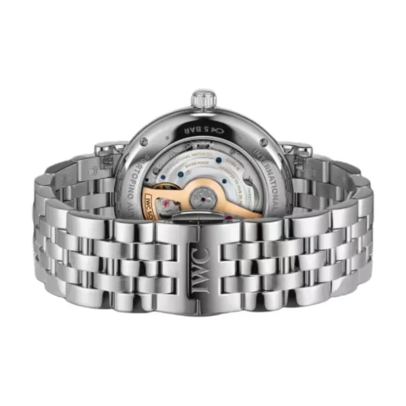 IWC Portofino Automatic Mechanical Movement Women's Watch 37mm Green Dial Stainless Steel Watch Case-3