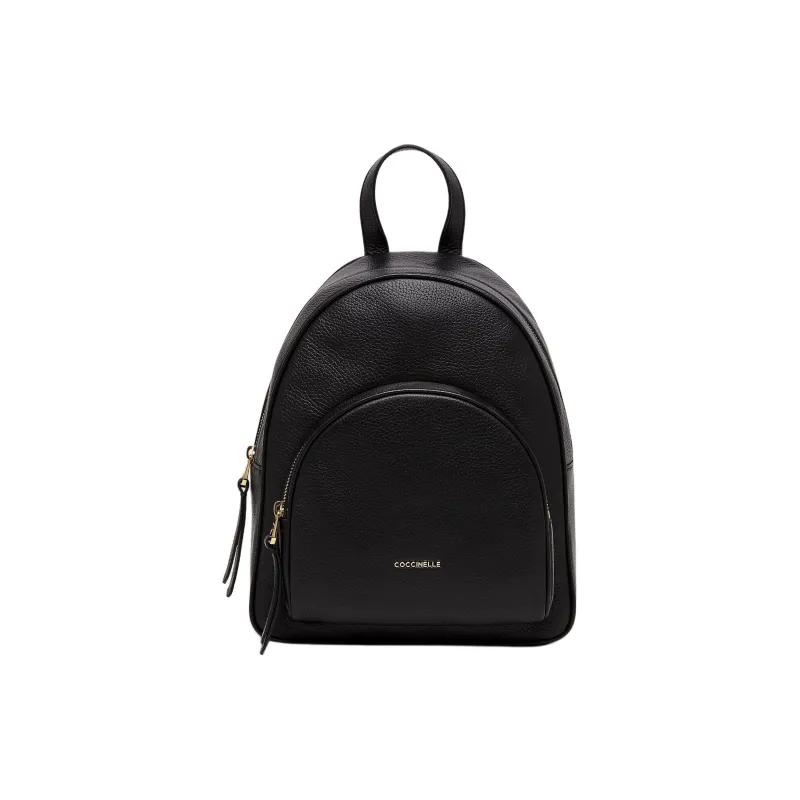 COCCINELLE Leather Backpack Medium Size Women's Black-0