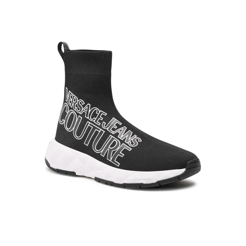 VERSACE JEANS High Top Casual Shoes Women's Black-2