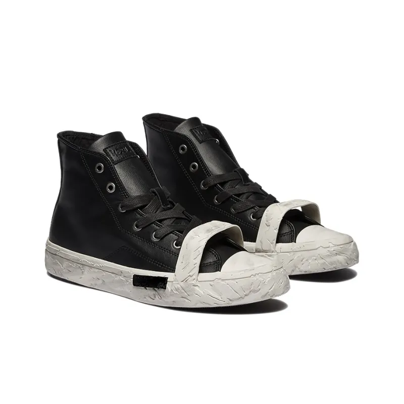 WCBL Skateboard Shoes Unisex High Top Deep Black-3
