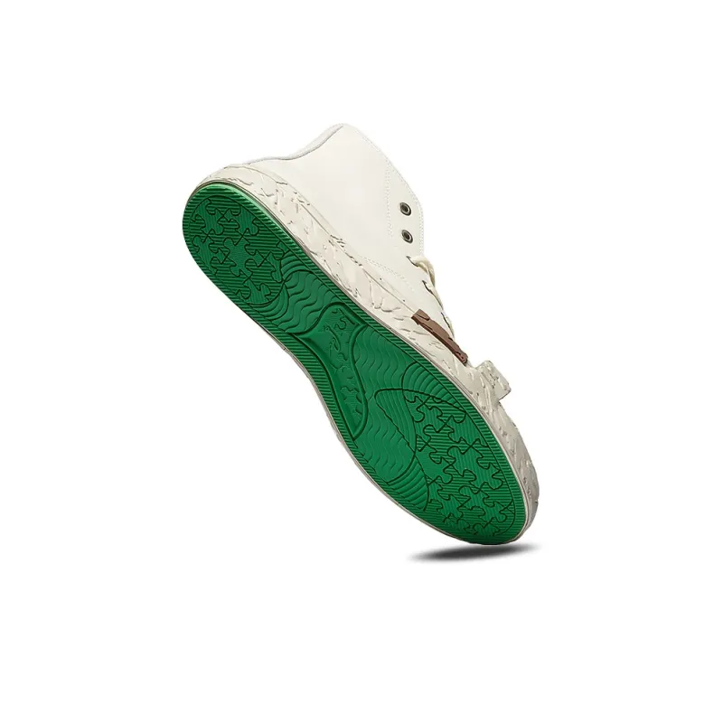 WCBL Non-Trendy Anti-Slip And Wear-Resistant Height Increasing Coverage High-Top Casual Shoes Unisex Hemp White-6