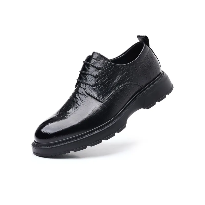 GZZ Dress Shoes Men Low Top Black/Brown-1
