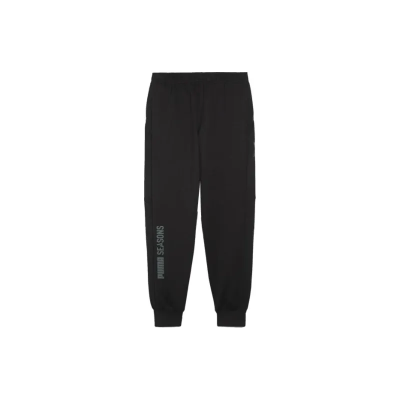 PUMA M SEASONS TECH Knitted Sweatpants Men's Black-1