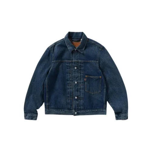 Levis EDIFICE Co-brand Denim Jackets Men Deep Indigo