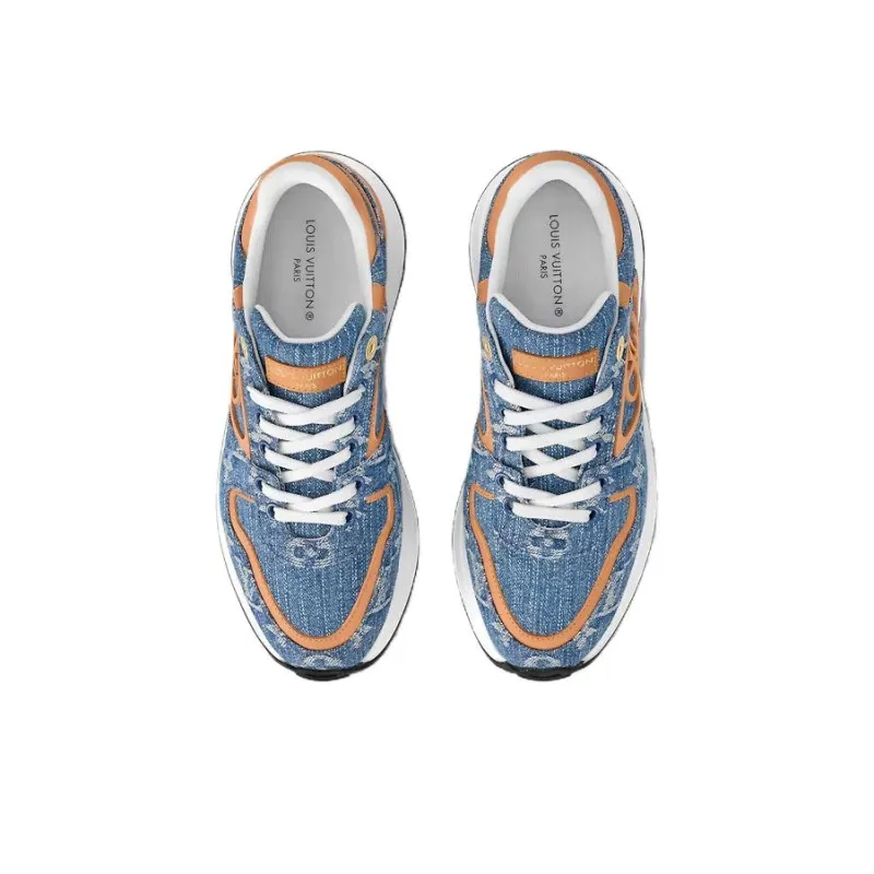 LOUIS VUITTON Run Away Low Top Casual Shoes Women's Blue-3