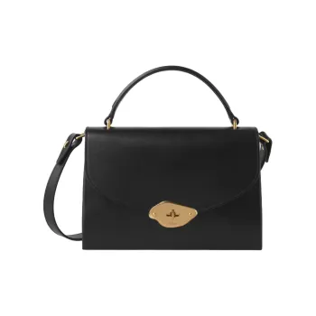 Mulberry Lana Logo Engraved Foldover Top Tote Bag