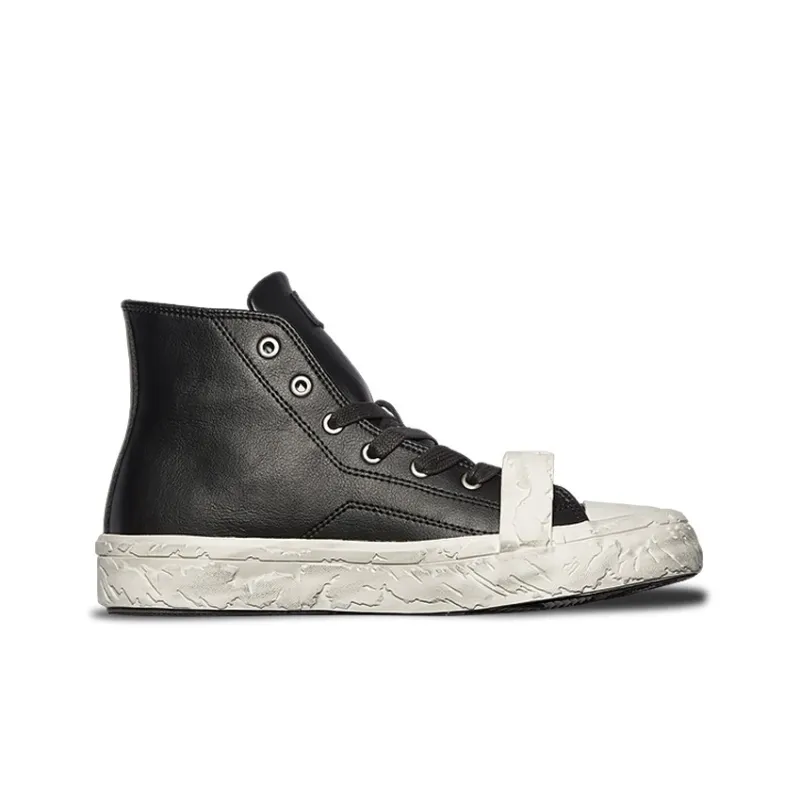 WCBL Skateboard Shoes Unisex High Top Deep Black-1