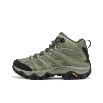 MERRELL MOAB 3 Smooth Mid GTX Anti-Slip Wear-Resistant Mid-Top Outdoor Shoes Women's Green