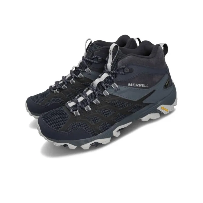 MERRELL Moab FST 2 Mid GTX Cushioned Slip-Resistant High-Top Outdoor Shoes Men's Black-2