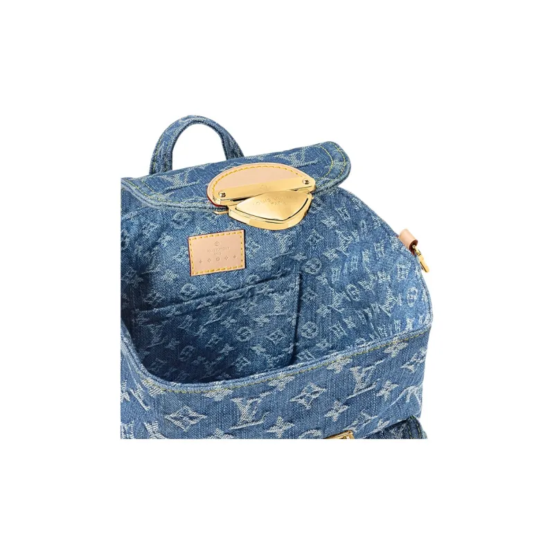 LOUIS VUITTON Venice Backpack Monogram Denim Blue-4