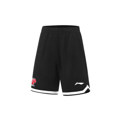 LINING CBA Collection Casual Shorts Men Black Standard White