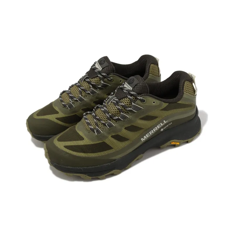 MERRELL Moab Speed GTX Cushioned Slip-Resistant Low-Top Outdoor Shoes Men's Green-2