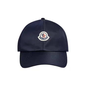 Moncler Cotton Polyamide Blend Baseball Caps Women's Blue