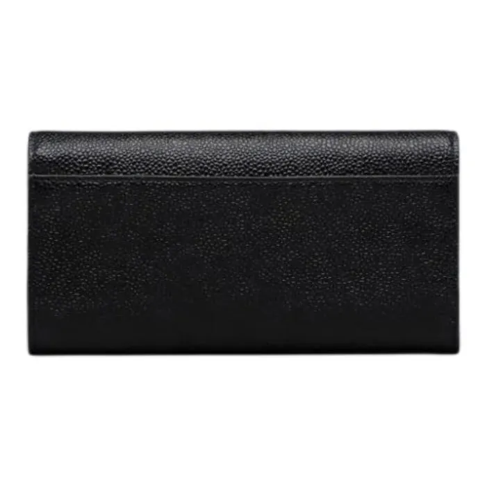 THOM BROWNE Logo Plaque Foldover Top Clutch Bag-1