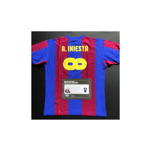 ICONS.com Iniesta Includes Certification Certificate Not Framed Barça Soccer Apparel