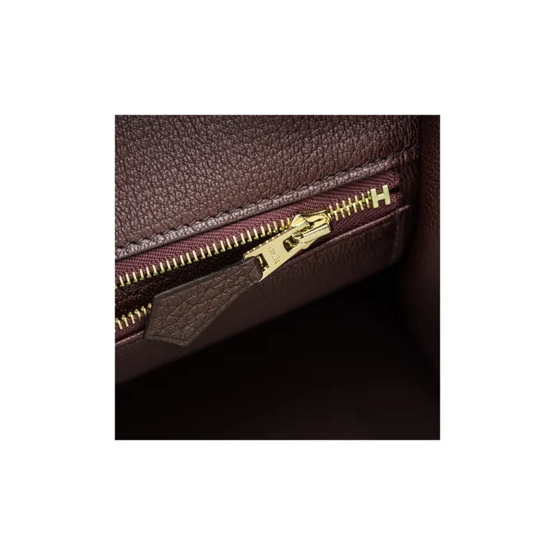 HERMES Birkin Togo Leather Birkin Bag Handbags Women's Ebony-3