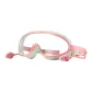 Pink Green[Integrated Swim Goggles with Ear Seals]