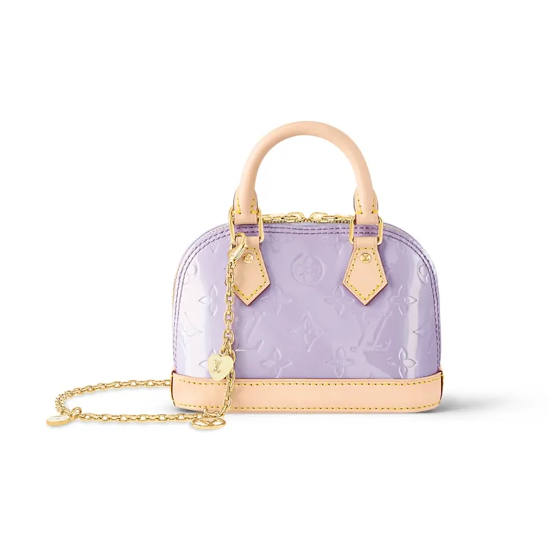 LOUIS VUITTON Nano Alma Glossy Lilac-0