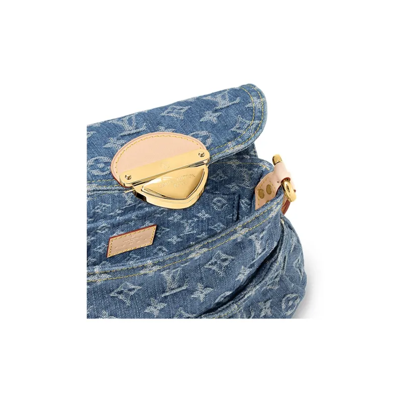 LOUIS VUITTON Sunset Bag Monogram Denim Blue-5