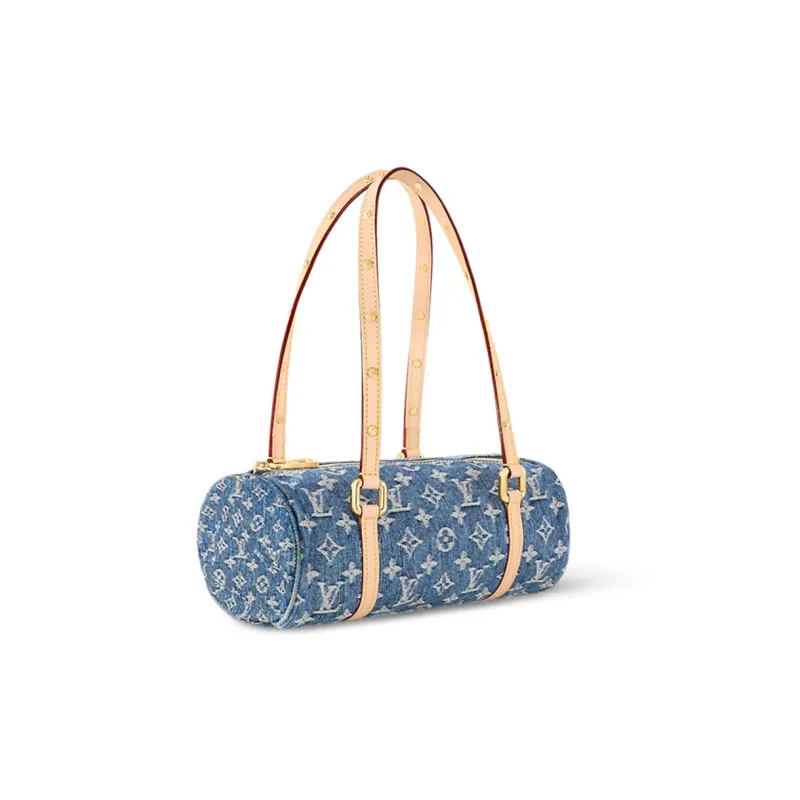 LOUIS VUITTON Papillon Bag Monogram Denim Blue-1