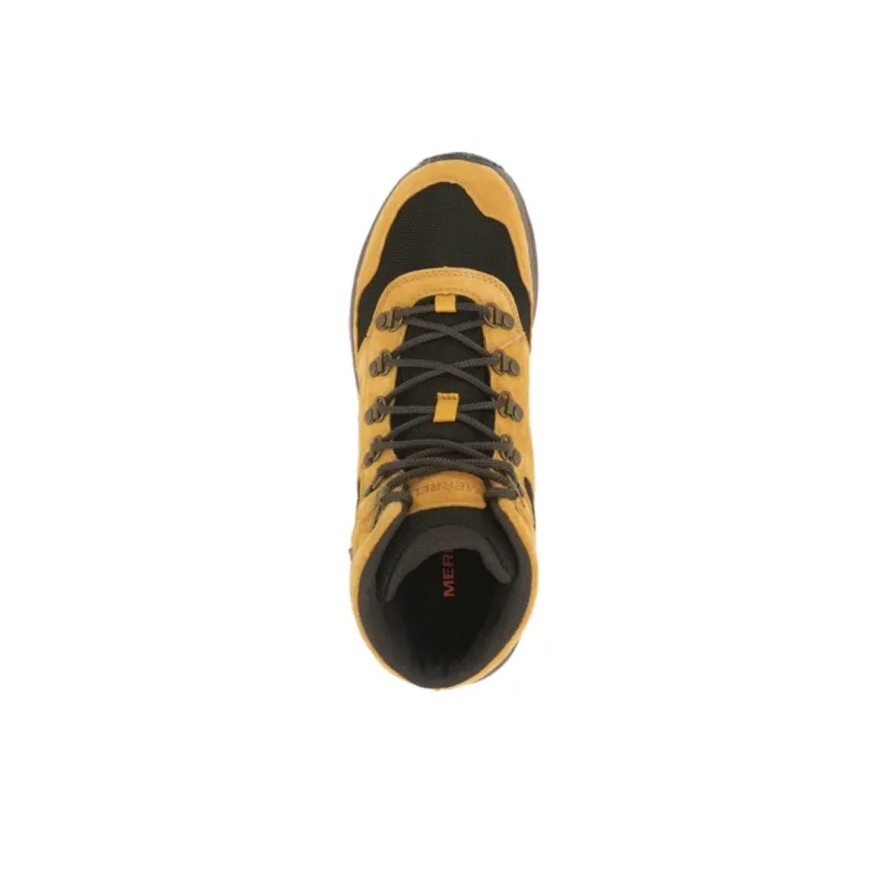 MERRELL Ontario 85 Mesh Mid Waterproof Slip-Resistant High-Top Outdoor Shoes Men's Yellow Black-3