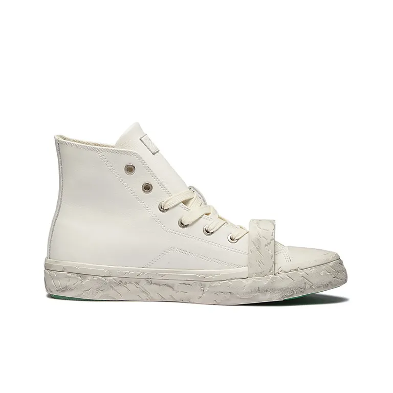 WCBL Non-Trendy Anti-Slip And Wear-Resistant Height Increasing Coverage High-Top Casual Shoes Unisex Hemp White-1
