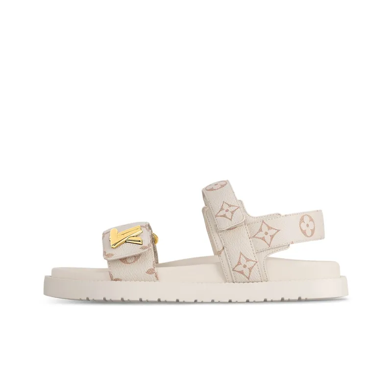 LOUIS VUITTON Sunset Beach Sandals Women's Ecru-0