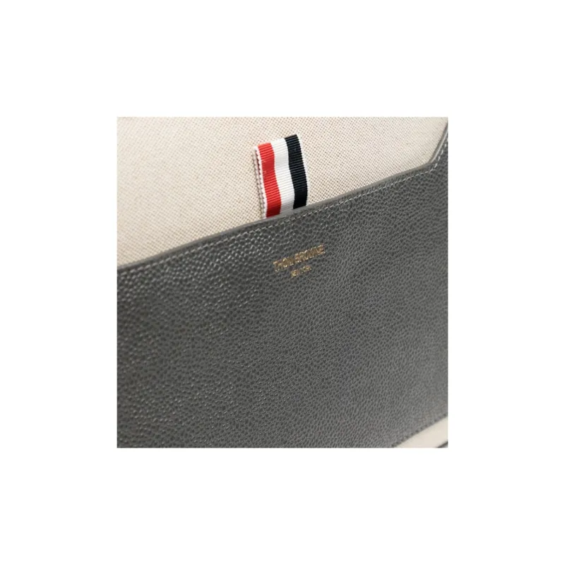 THOM BROWNE Medium Canvas Tote Bag-3