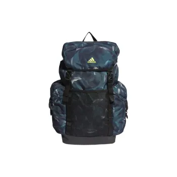 Adidas Recycled Polyester Plain Weave Fabric Backpack Unisex Legend Ink Multicolor Arctic Night With Transparent Lemon