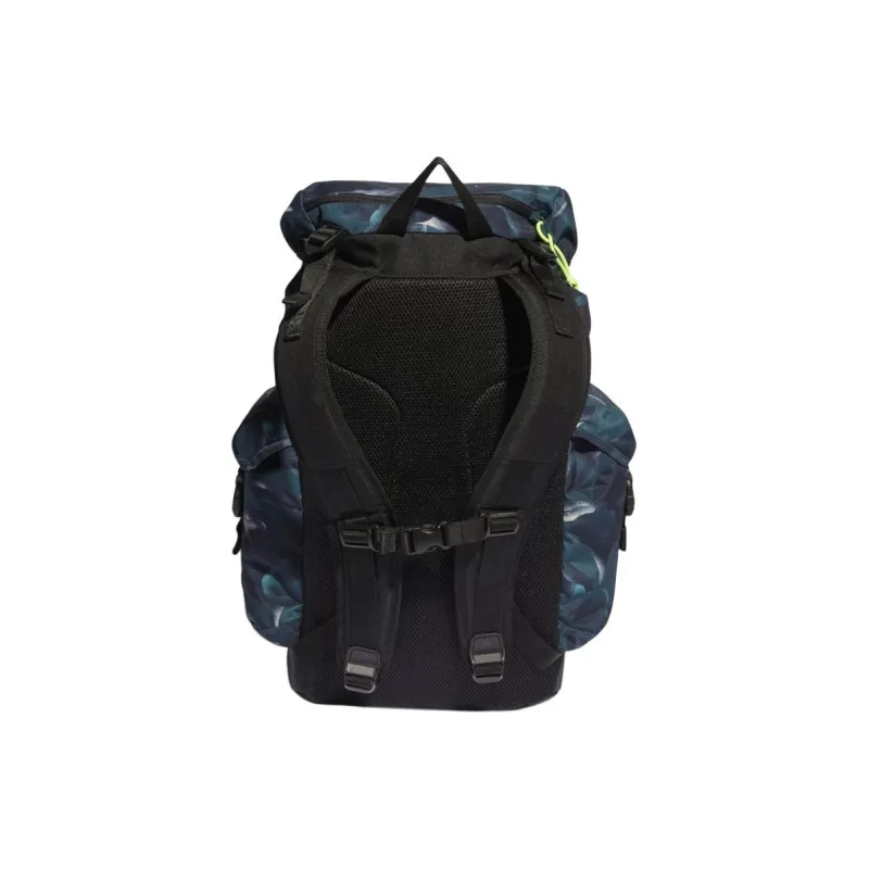 Adidas Recycled Polyester Plain Weave Fabric Backpack Unisex Legend Ink Multicolor Arctic Night With Transparent Lemon-2