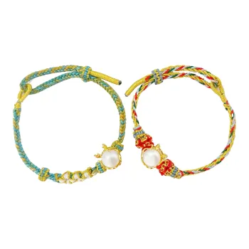 ORDI Freshwater Pearl Bracelets Unisex Red Blue