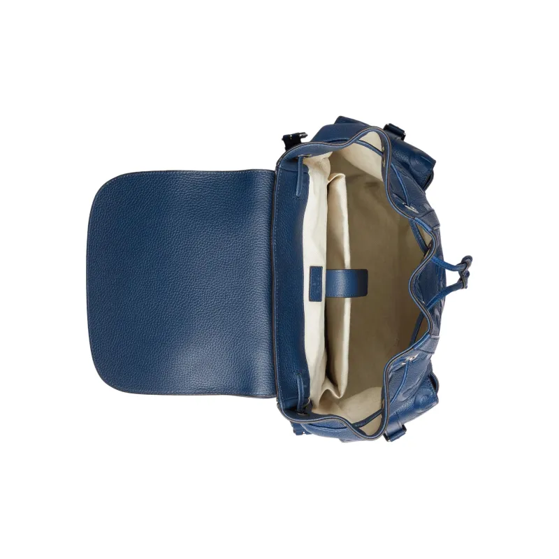 GUCCI Leather Backpack Large Size Men's Blue-6
