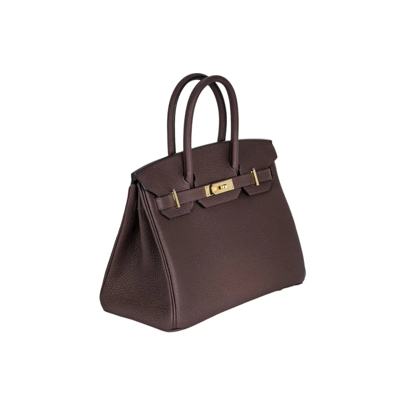 HERMES Birkin Togo Leather Birkin Bag Handbags Women's Ebony-1