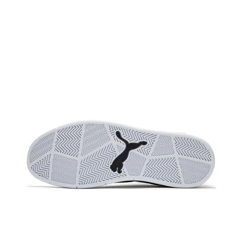 PUMA Softride Archer Wear Resistant Low Top Skateboard Shoes Unisex White Black Red-3
