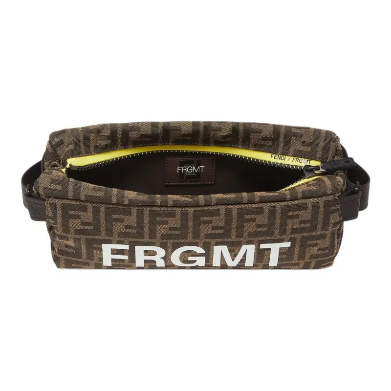 FENDI FRGMT Junya Ito Collaboration Polyester Fanny Pack Men's Brown-3