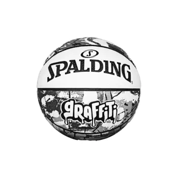 SPALDING Graffiti PU Basketball Black White Size 7 Training Competition Unisex