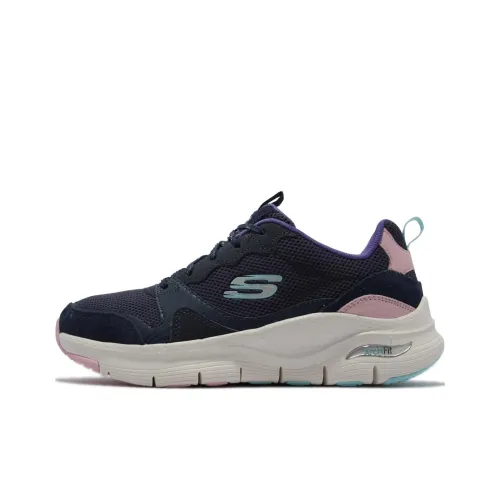Skechers Arch Fit Durable Breathable Low-Top Casual Shoes Women's Blue