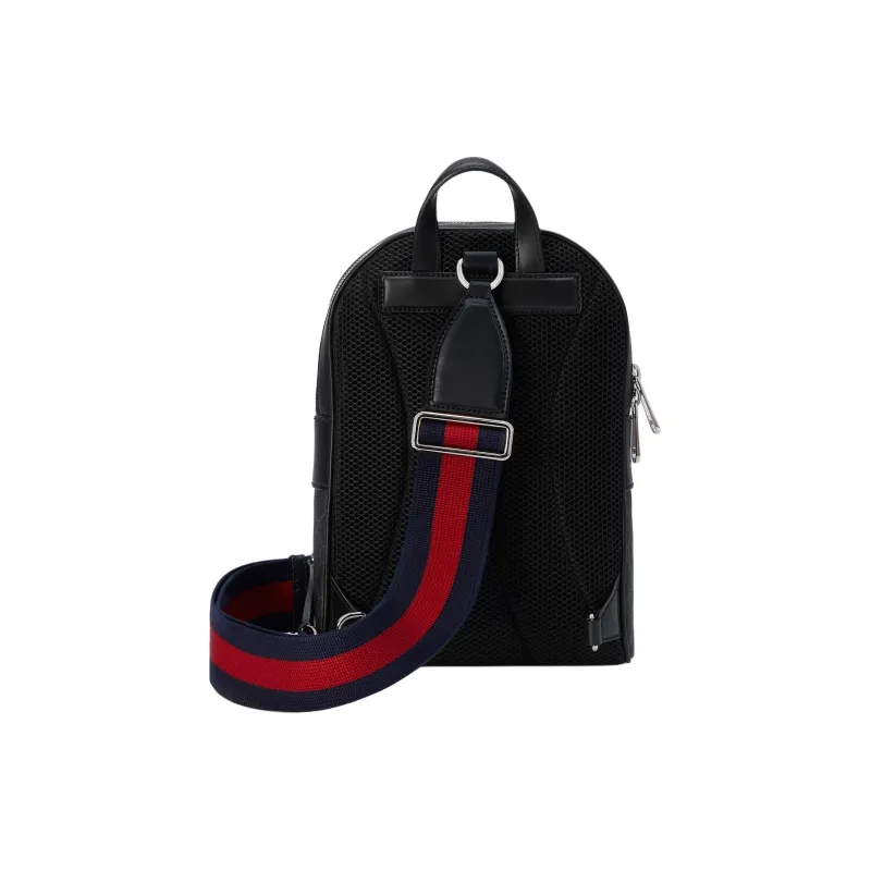 GUCCI Canvas With Leather Handbag, Shoulder Bag, Crossbody Bag Men's Black-6