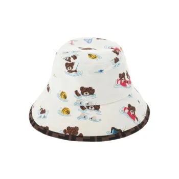 FENDI Teddy Bear Printed Reversible Bucket Hat
