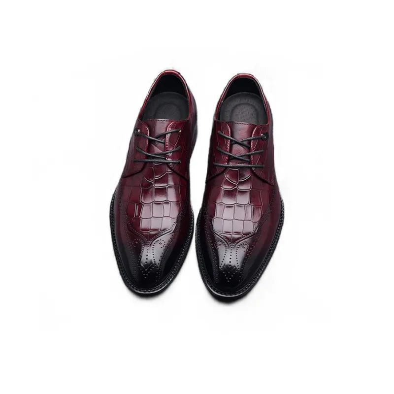 YEDANI Dress Shoes Men Low Top Black, Red-8