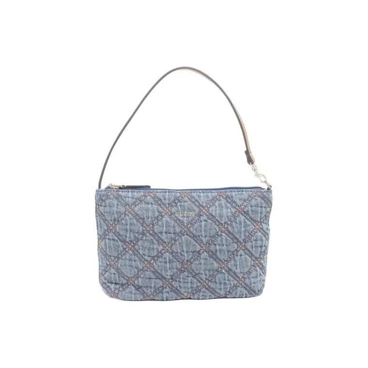 GUESS Cotton One Shoulder Handbags Women's Denim Blue-4