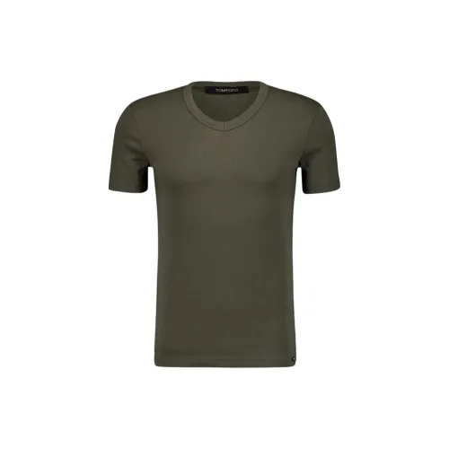 TOM FORD T-Shirts Men Army Green