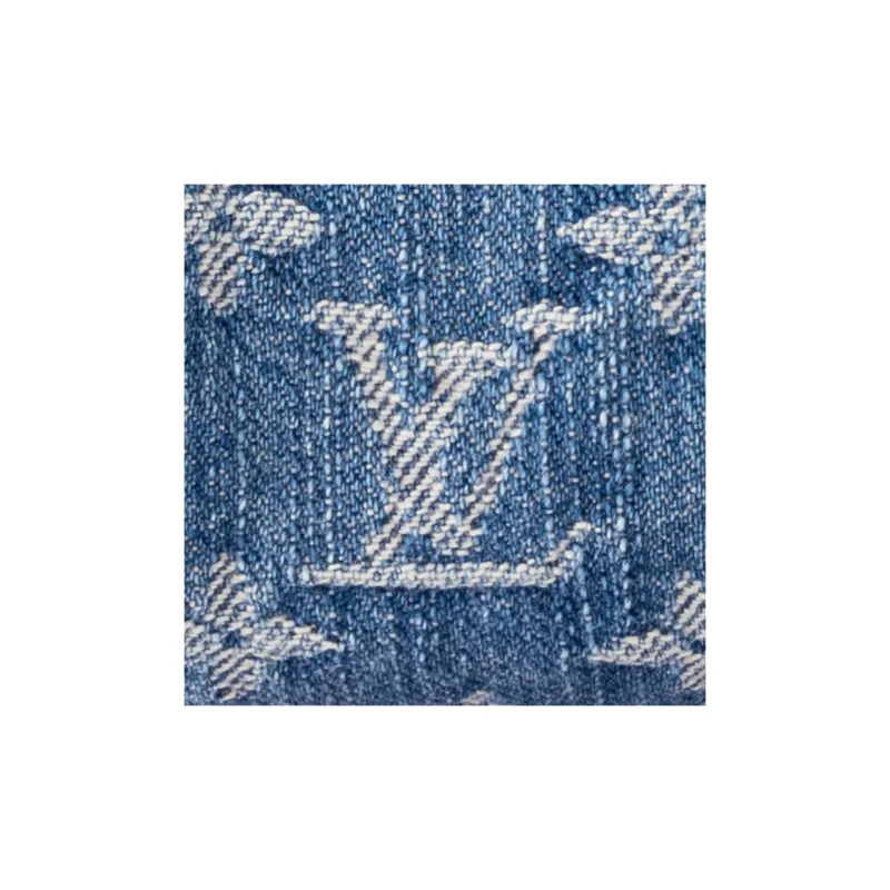 LOUIS VUITTON Papillon Bag Monogram Denim Blue-5
