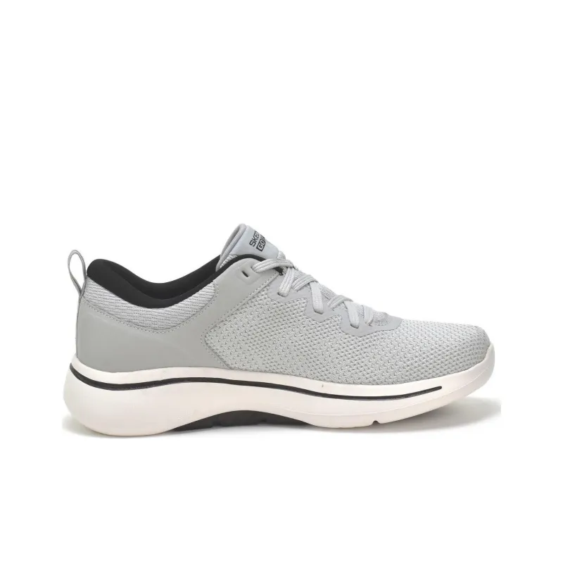 Skechers Go Walk Arch Fit Cushioning Wear Resistant Low Top Casual Shoes Men's Gray White-1