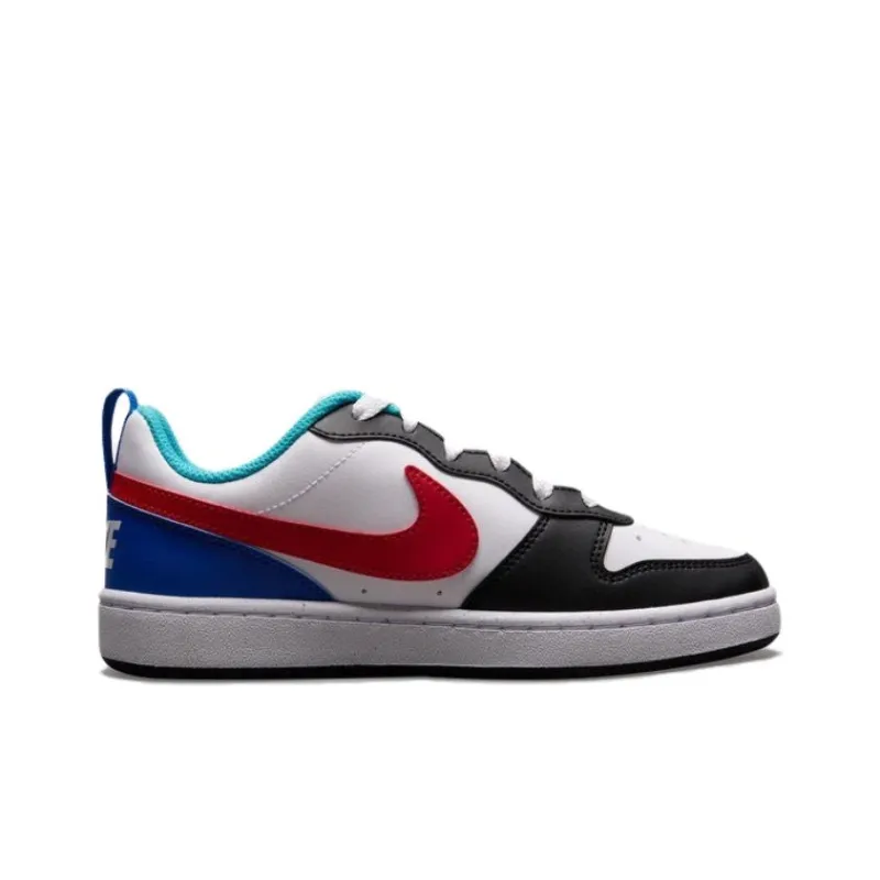 Nike Court Borough Cushioning, Wear Resistant Low Top Kids' Skateboarding Shoes Black Red Blue Unisex-1