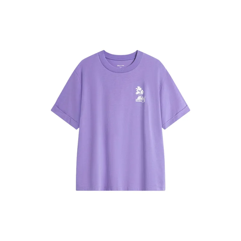 LiNing x Disney Sports Trend Series Regular T Shirt Women's Light Iris Purple-1